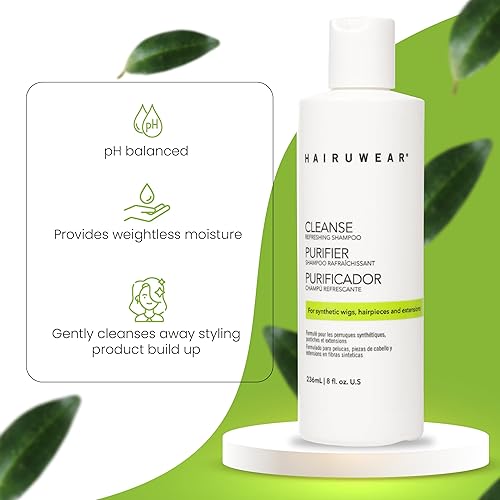 Miniatura 3 de Hair U Wear Champú limpiador – Champú de peluca para pelucas sintéticas y extensiones de cabello, 8 onzas