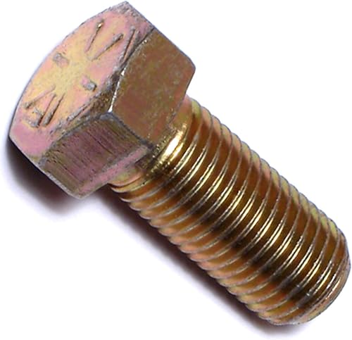 Hard-to-Find Fastener 014973253110 Grade 8 Fine Hex Cap Screws, 7/16-20 x 1, Piece-5,Yellow