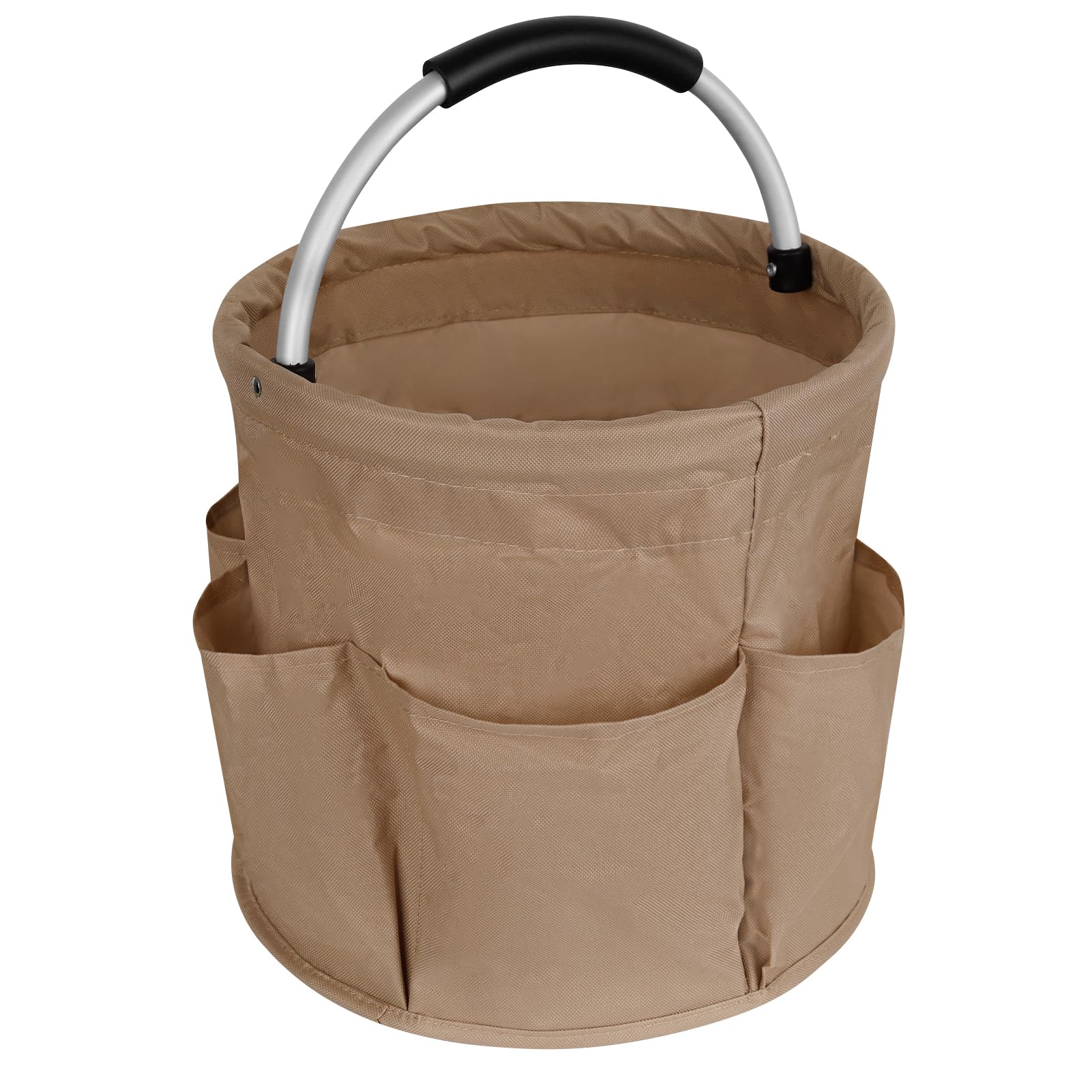 SNWDN Panier pliable avec poignées : pique-nique portable, plage, jardin récolte, marché panier à courses, rangement à la maison, organisateur de salle de bain (lot de 1, kaki)
