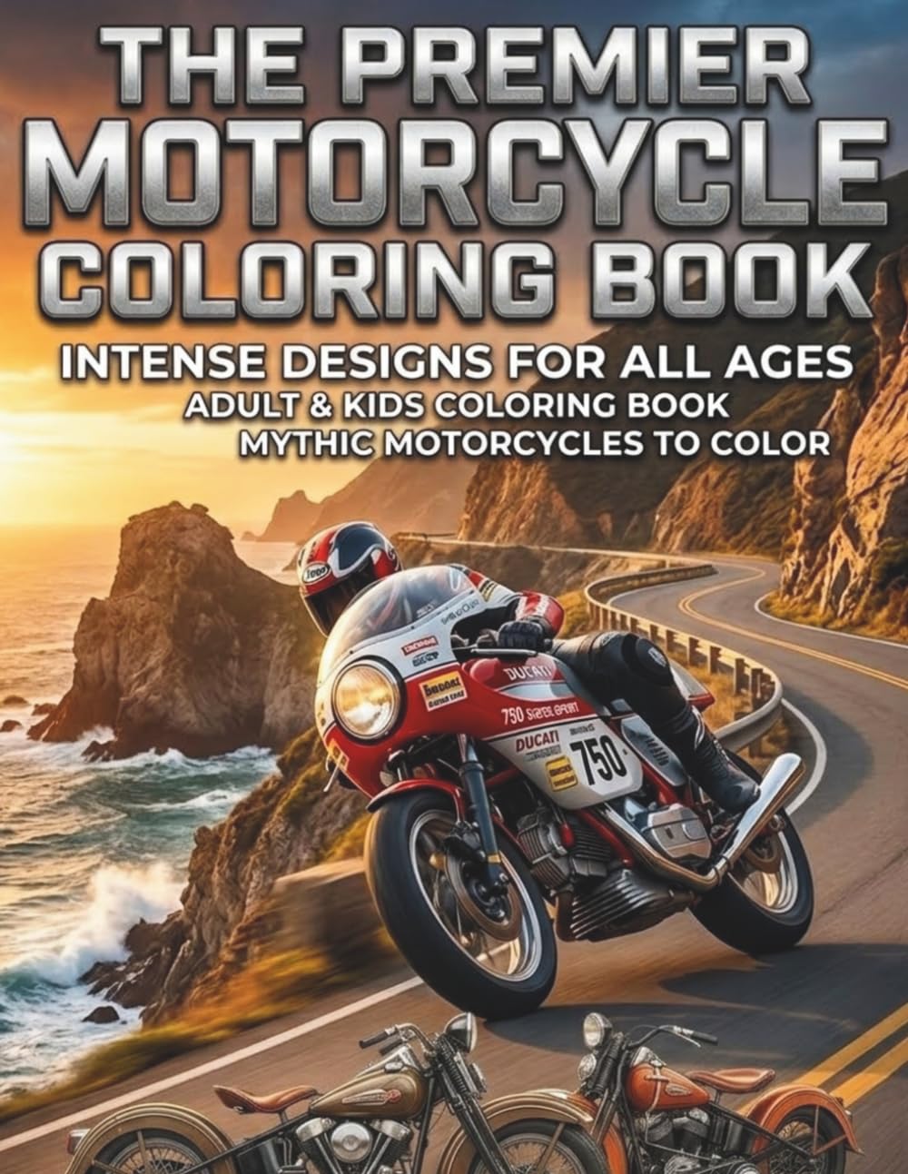THE PREMIER MOTORCYCLE COLORING BOOK: INTENSE DESIGNS FOR ALL AGES - MYTHIC MOTORCYCLES (THE PREMIER COLORING BOOK)