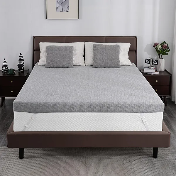 Firm Mattress Topper 4 Inch Full, Extra Firm to Firm Reversible Mattress Pad for Back Pain Relief, High-Density Memory Foam Bed Topper with Removable Cover, No Smell, CertiPUR-US Certified,75" x 54"