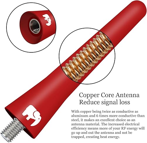 Miniatura 3 de Antena de núcleo de cobre corto de 2.5 pulgadas, compatible con todos los modelos de Mini Cooper, Cooper S, convertible, Countryman, Clubman, Coupé