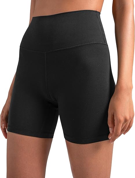 Colorfulkoala Women's Dreamlux High Waisted Yoga Shorts 6" Inseam Workout Tights
