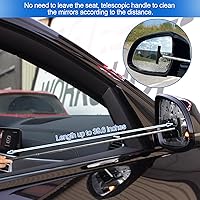 Vista 3 de 2 limpiaparabrisas para espejo de automóvil, mango de 38.6 pulgadas, escobilla de escobilla para espejo de automóvil, escobilla para espejo lateral