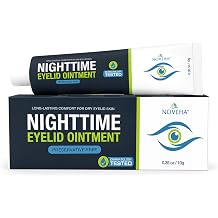 NOVEHA NIGHTTIME Eyelid Ointment Night Gel For Dry Eye Relief | Long Lasting Moisturizer Preservative Free | Moisturizing Cream for Night, External Use Only | 0.35 Oz / 10 gr