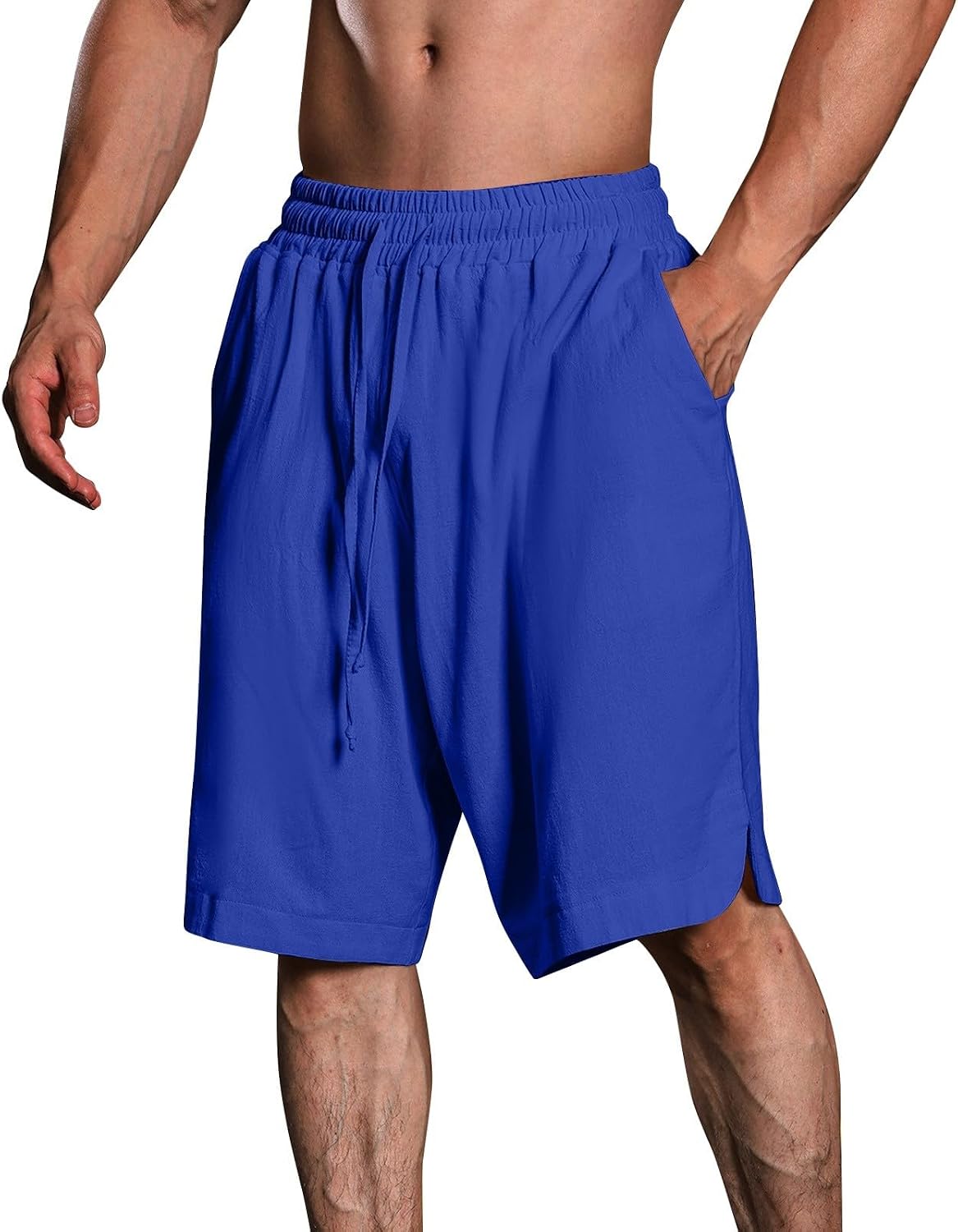 Ymosrh Mens Running Workout Shorts Elastic Waist Drawstring Lightweight Casual Summer Basketball Shorts, S-XL