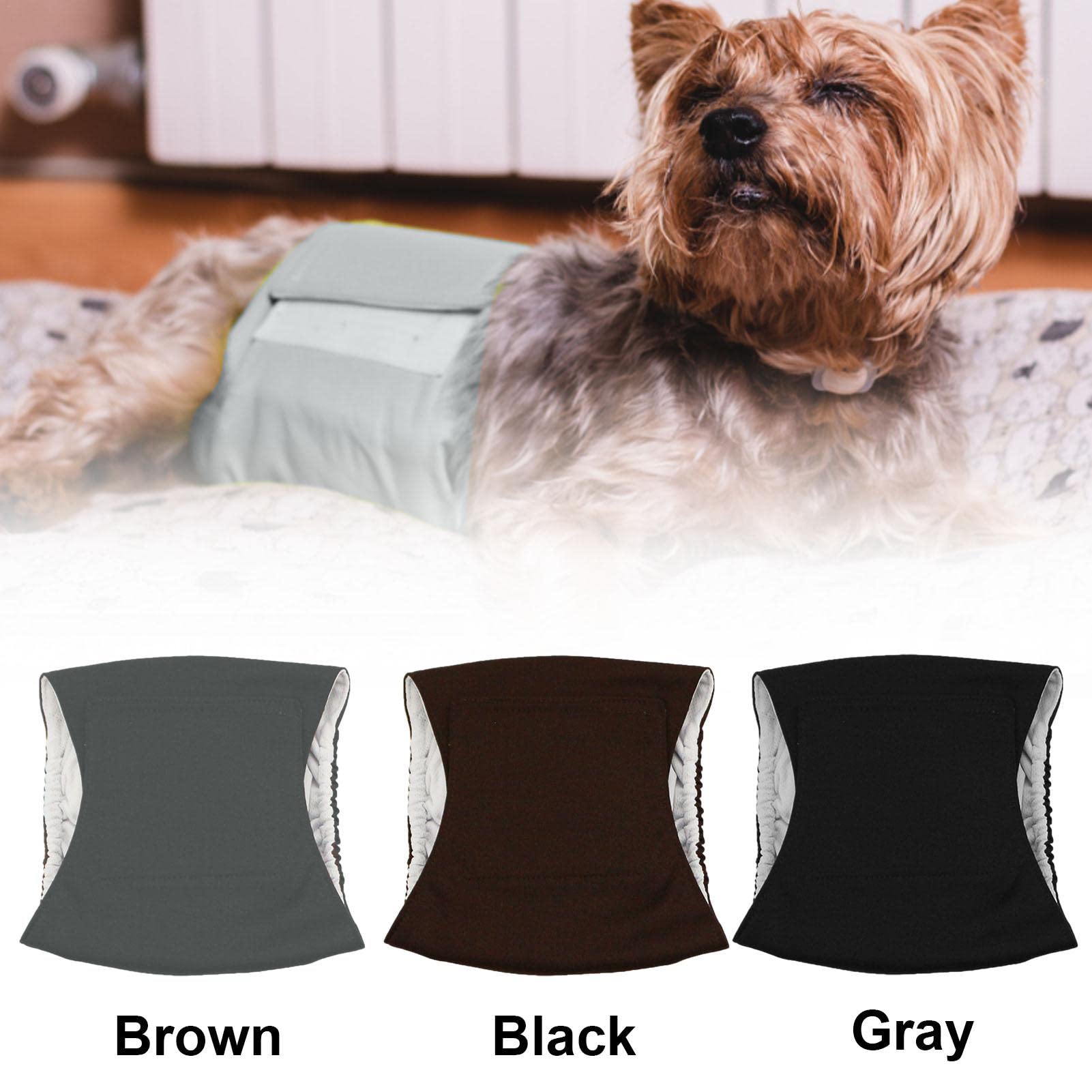 Pañales Reutilizables Para Perros Machos - Pack De 2, Lavables, Súper Absorbentes Y Ajustables