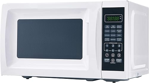Miniatura 1 de Mainstays - Microondas blancas de 700 W de 0.7 pies cúbicos con 10 niveles de potencia