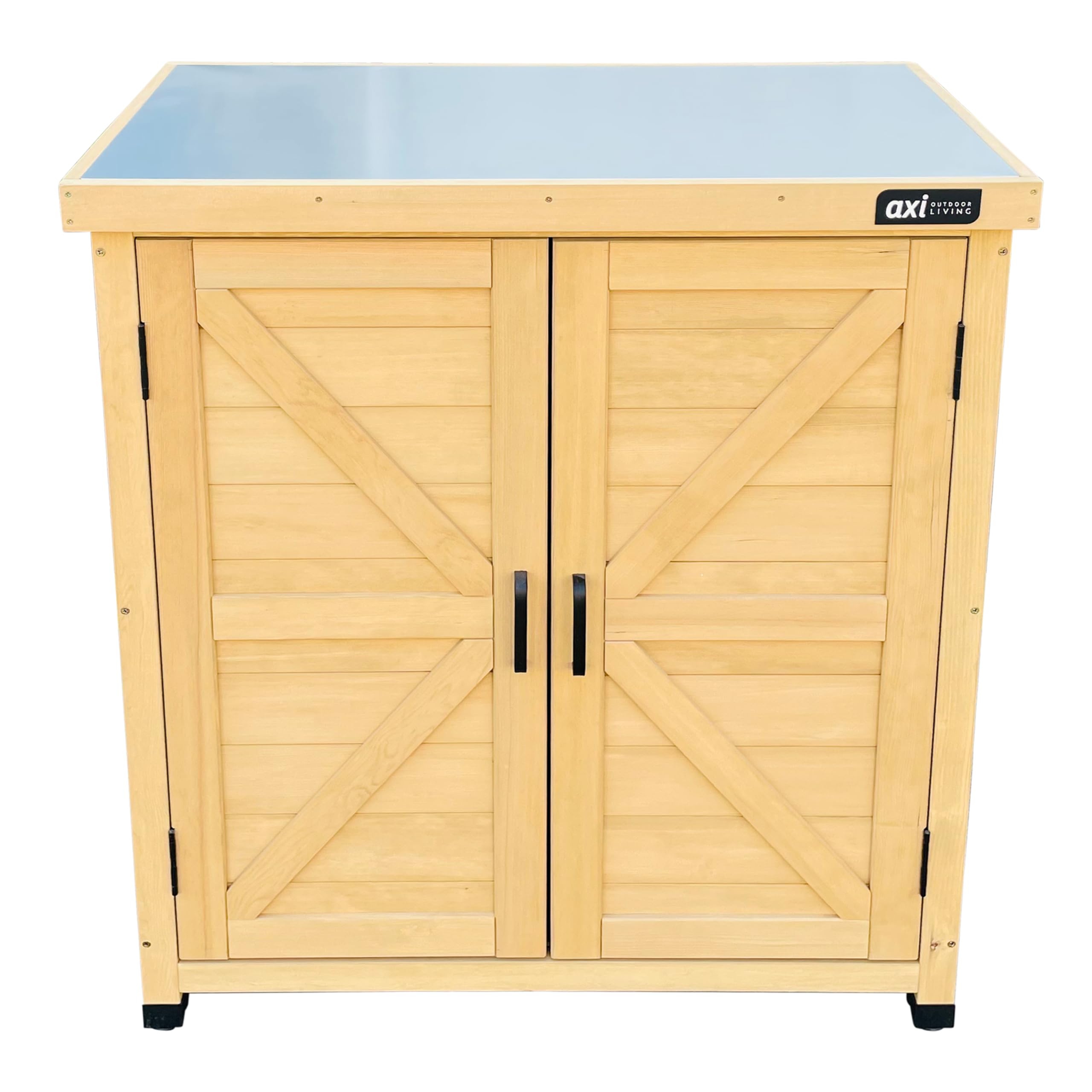 AXI Felix Armadio da Giardino in Legno Beige | Armadio exteriore, Armadio degli Attrezzi con ripiano | 80 x 45 x 93 cm