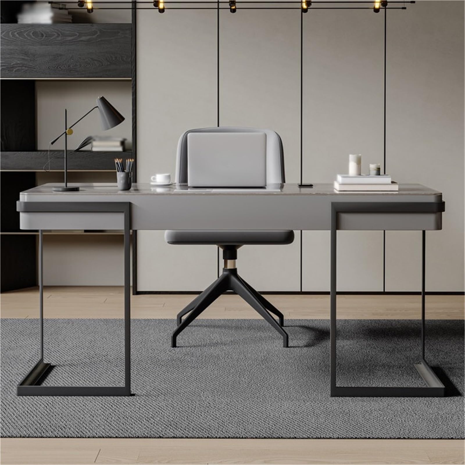 Tavolo da ufficio for computer con cassetti portaoggetti Scrittoio