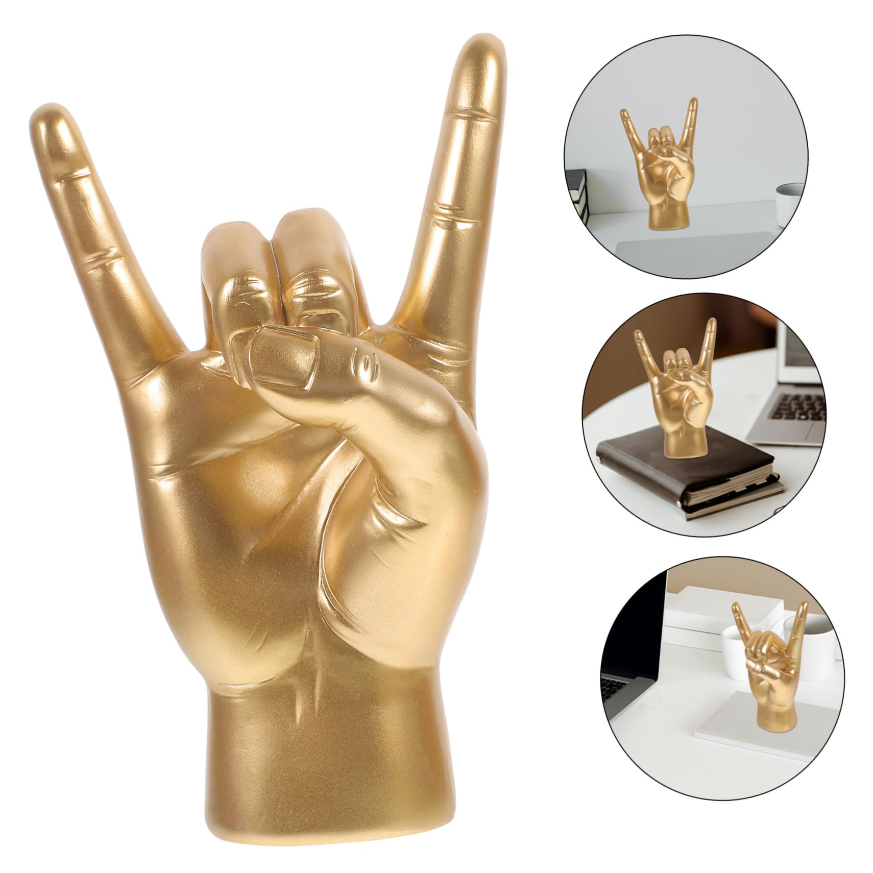 arredamento moderno per la casa 4pcs Rock Music Gesto Modello Mano Rock Gesto Decorazione Camera Da Letto Artigianato in Resina Artigianato Casa Gesto Dito Statua Scultura Nordica Gesto della Mano
