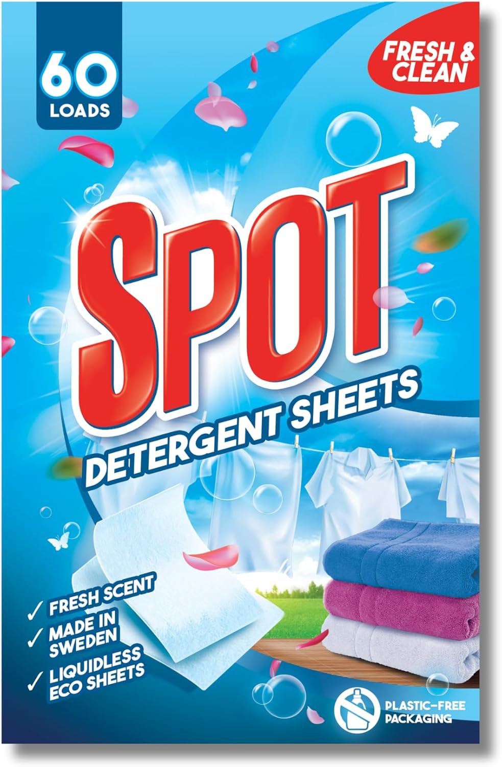 Spot EcoFriendly Laundry Detergent Sheets Fresh Linen