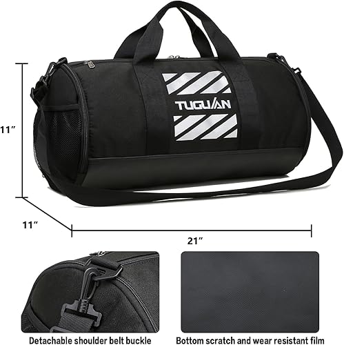 Miniatura 6 de TUGUAN Bolsa de baloncesto, bolsa deportiva de fútbol con compartimento para pelotas y bolsillo húmedo, bolsas ligeras para equipo de entrenador
