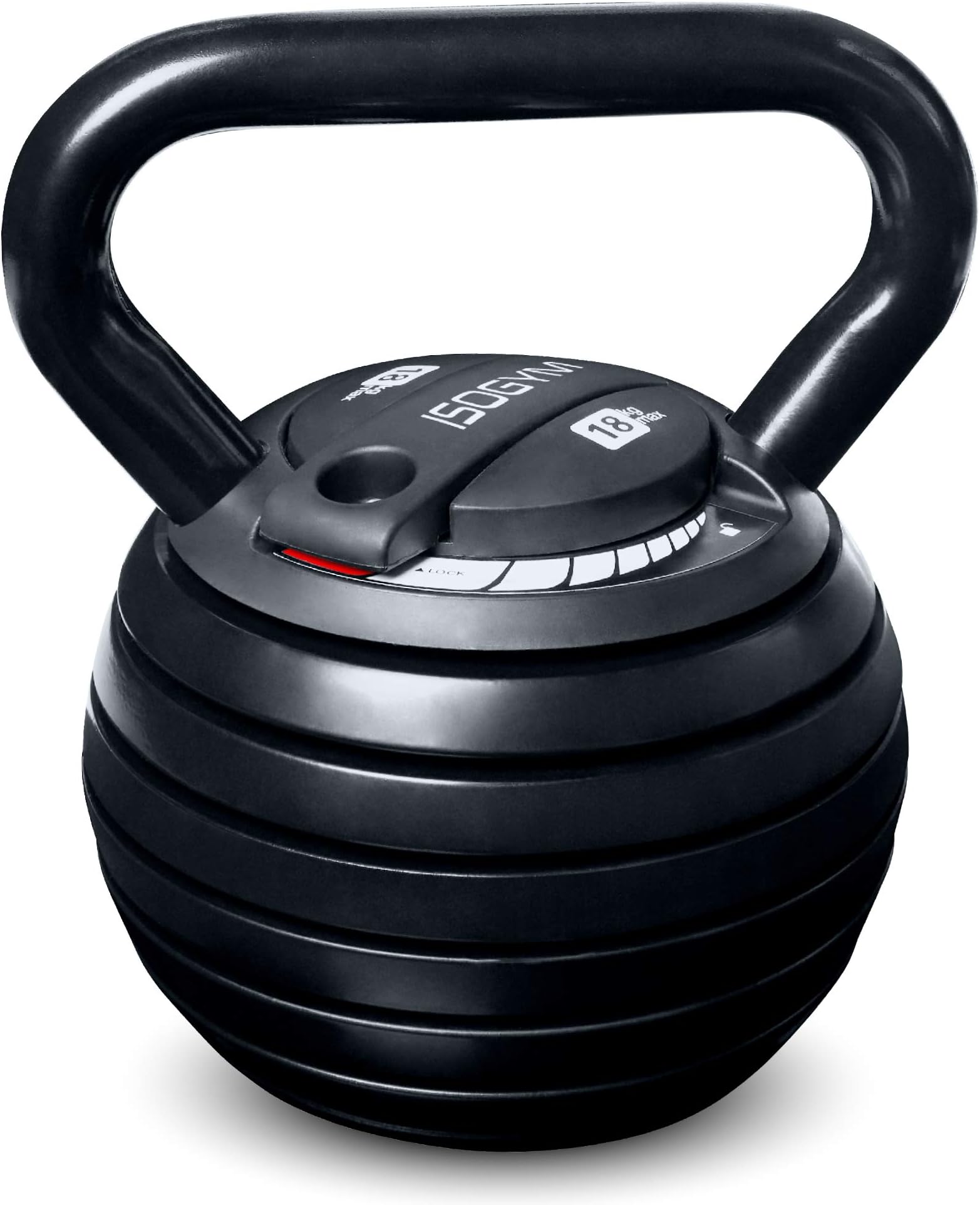 Adjustable Kettlebell 3-18kg Kettlle Bell Weight Set (Quick Safe Locking Mechanism) 7+ Selectable Weight Selections