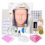 LASHVIEW Eyelash Extension Kit, Lash Extension Practice Kit, with Mannequin Head Practice Exercise Set, Training Lash Extension Supplies