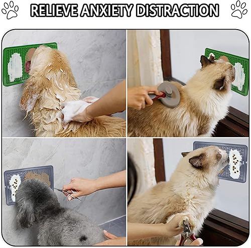 Miniatura 3 de Alfombrillas para lamer perros y gatos, alimentador lento y diseño antideslizante, tapete para lamer con ventosas para aliviar la ansiedad del
