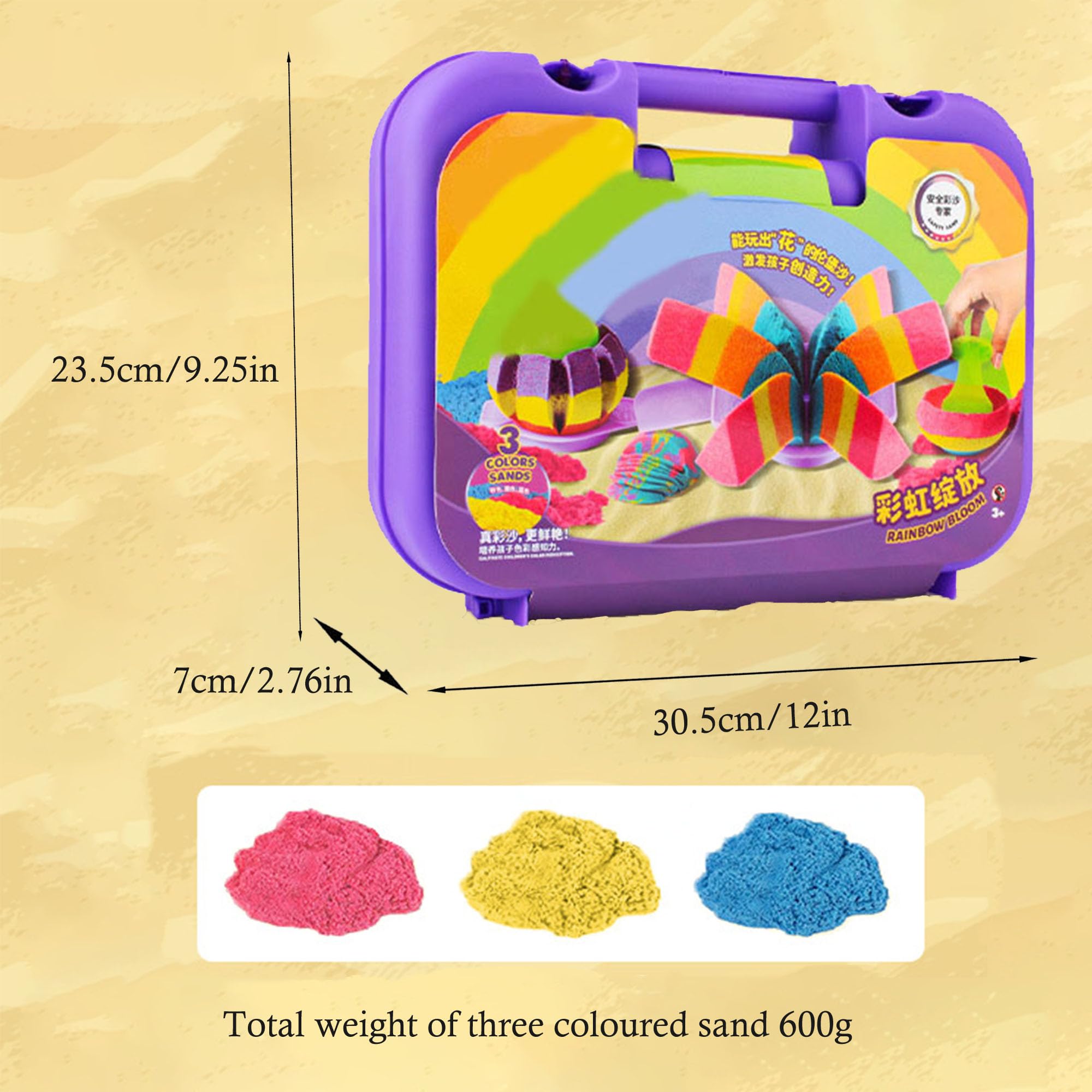 Kinetic Sand Sable Magique Rainbow Cake Shoppe - 680g (parfum Vanille) Avec Accessoires - Jouet Sensoriel Pour Enfants 5 Ans Et + - 3