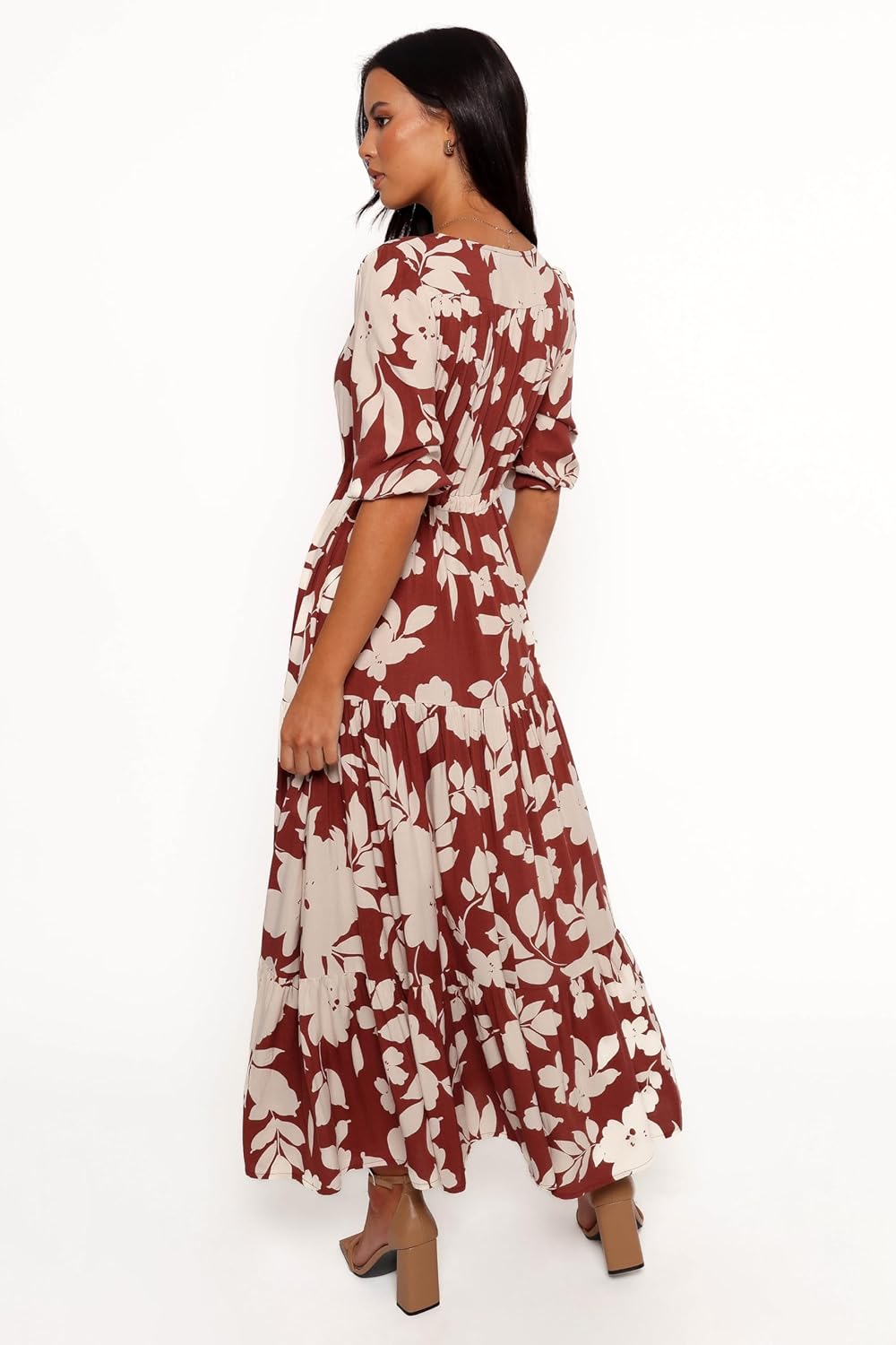 Petal & Pup Womens Kelda Dress - Rust Floral - Image 3