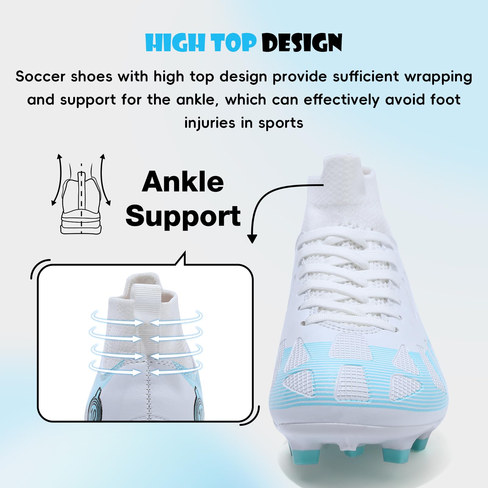 Football Boots Kids Boys Girls Athletic Outdoor Football Shoes — view 6