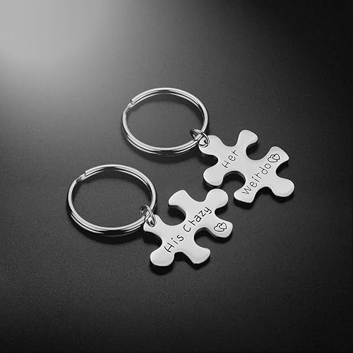 Miniatura 4 de Regalos de pareja para novio y novia Llavero de pareja para él y ella, llavero para él y ella, regalo del día de San Valentín para novio, novia,