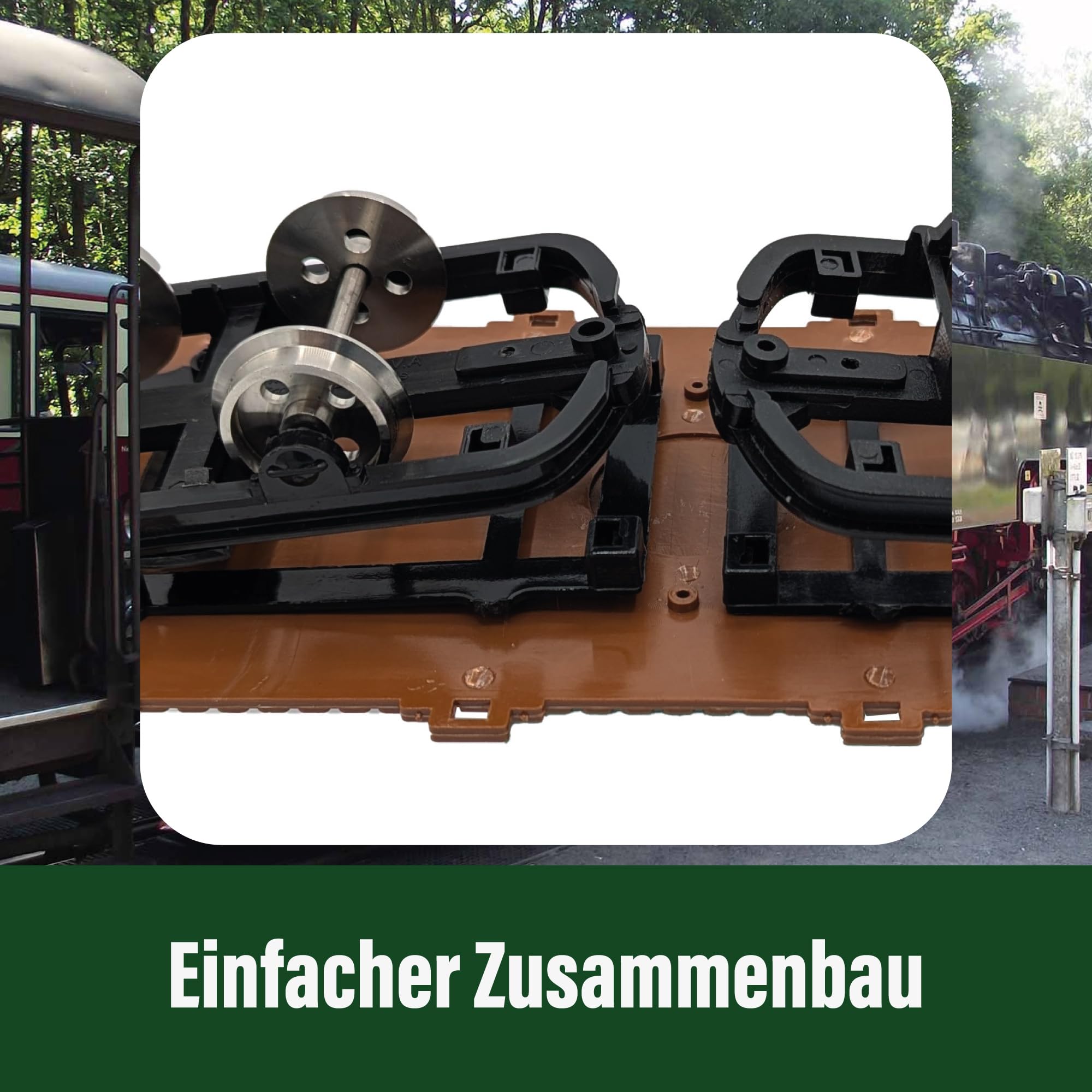 Feldbahn-Niederbordwagen braun - Selbstbauwagen/Bausatzwagen - Gartenbahn Spur G