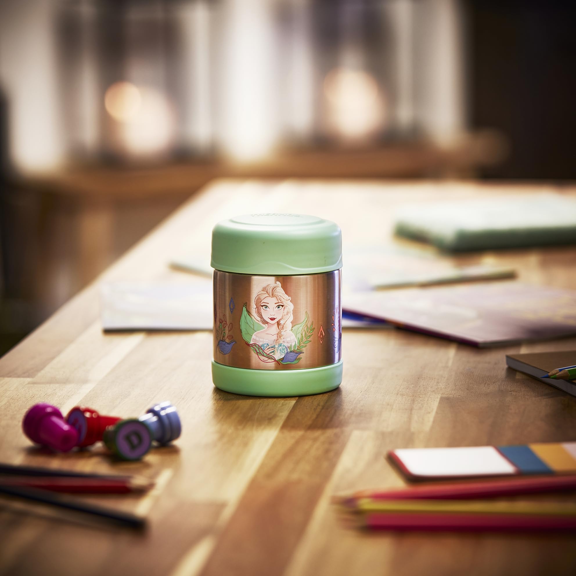 Thermos Kids FUNTAINER Disney Kraina Lodu II Anna Elsa, termos na żywność ze stali nierdzewnej, 300 ml, całkowicie szczelny, utrzymuje ciepło przez 5 godzin i zimno przez 7 godzin, bez BPA