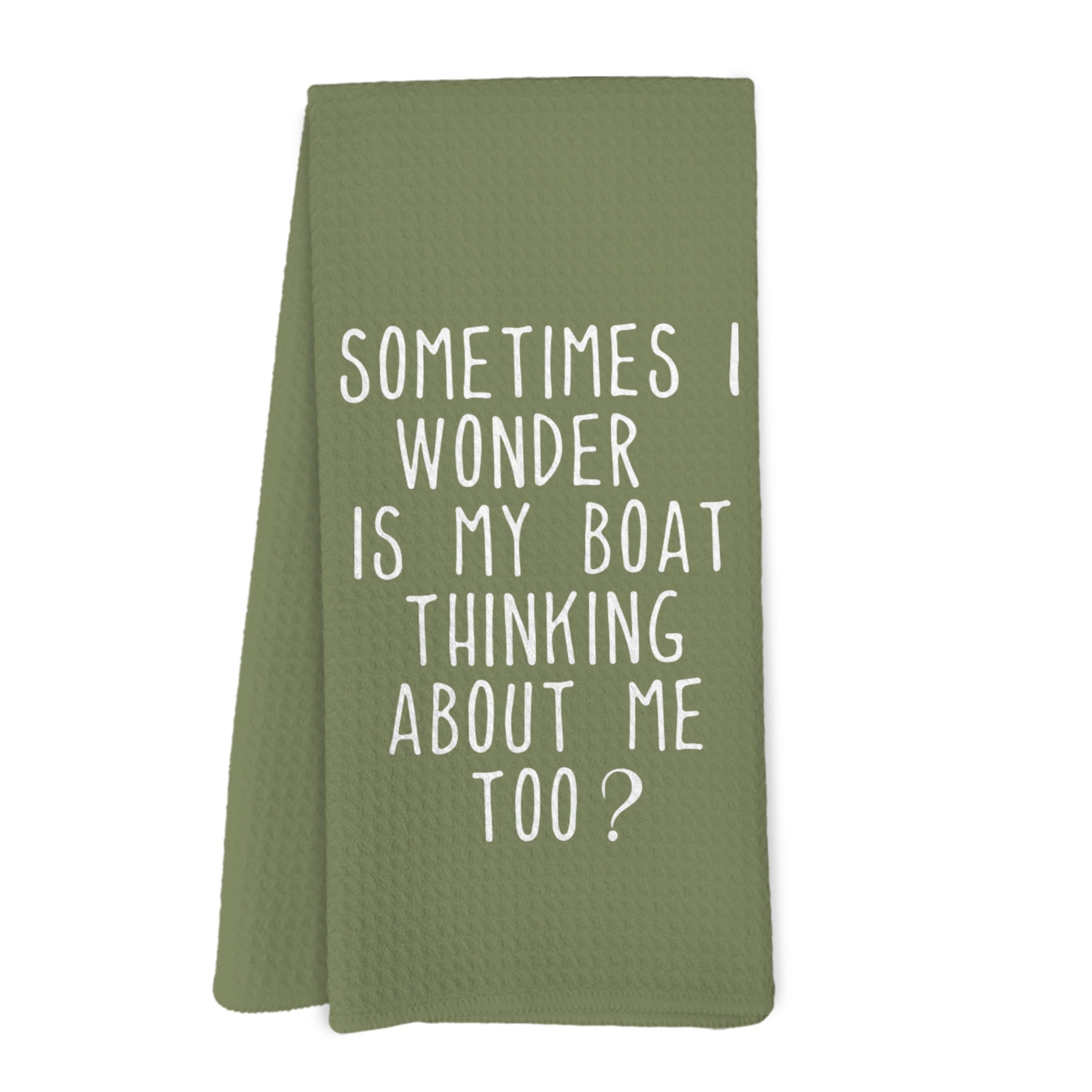 Yorhifa Funny Green Gifts for Boat Owner Kitchen Towels, Funny Lake House Hand Tea Towels for Bathroom Decor, Lake House Gifts, LakeLife Decor