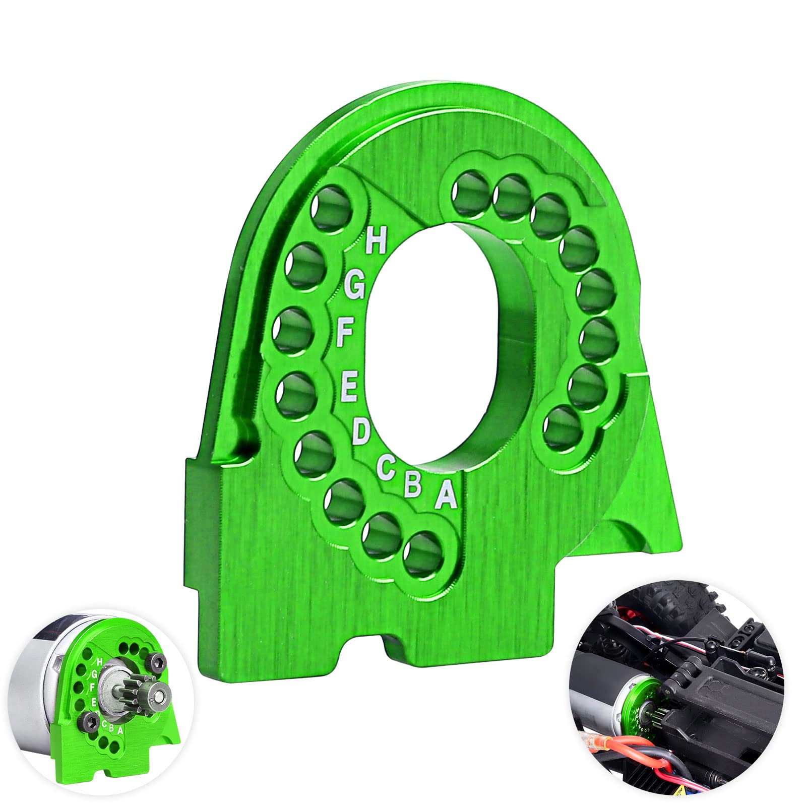 HobbyPark Aluminum Motor Mount Plate for Traxxas TRX4 Motor Mounts (Green)