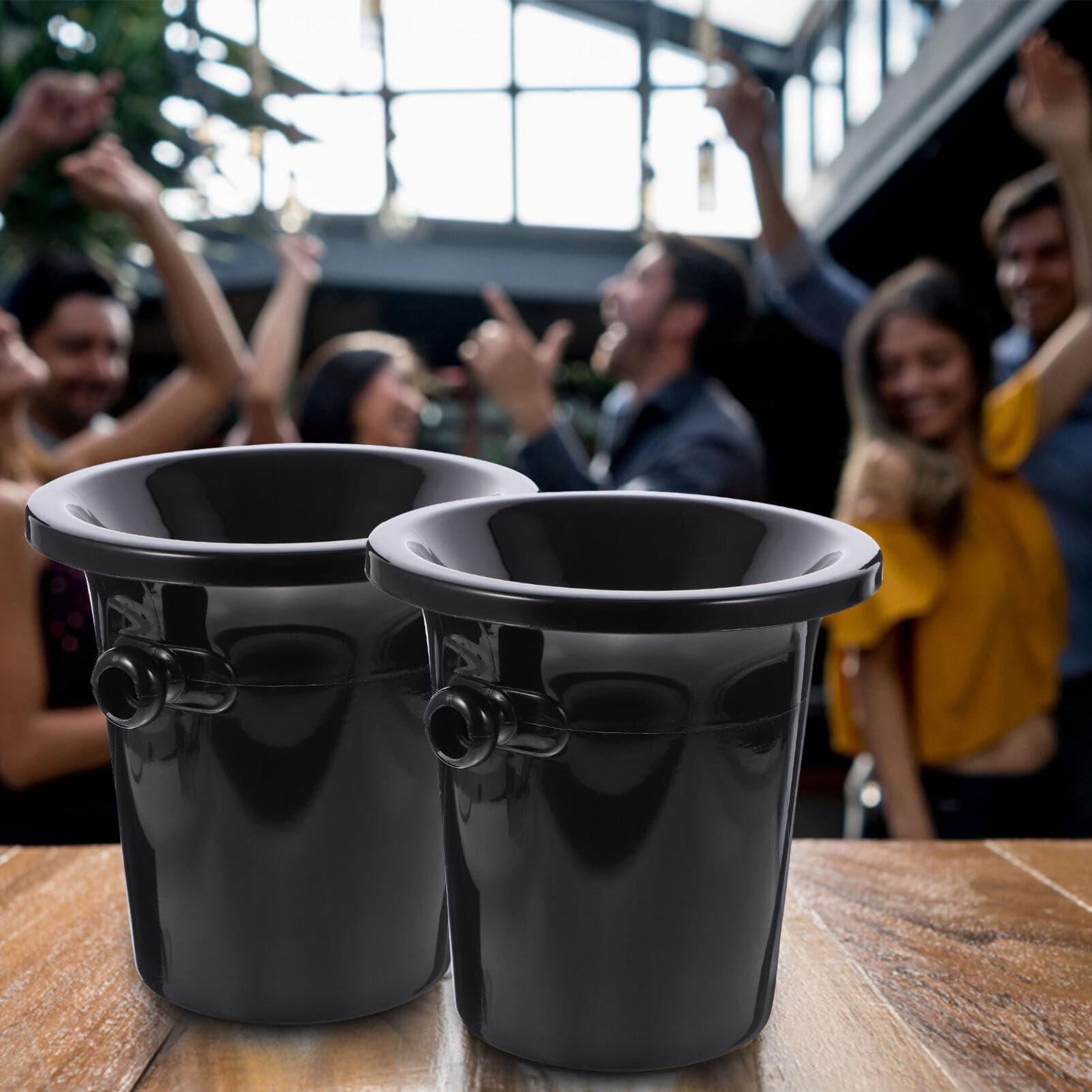 Hemoton 3 unids cata de vinos Spittoons Wine Dump Buckets Champagne Bucket Spit Wine Barrels Cold Wine Barrels Ice Bucket (negro)