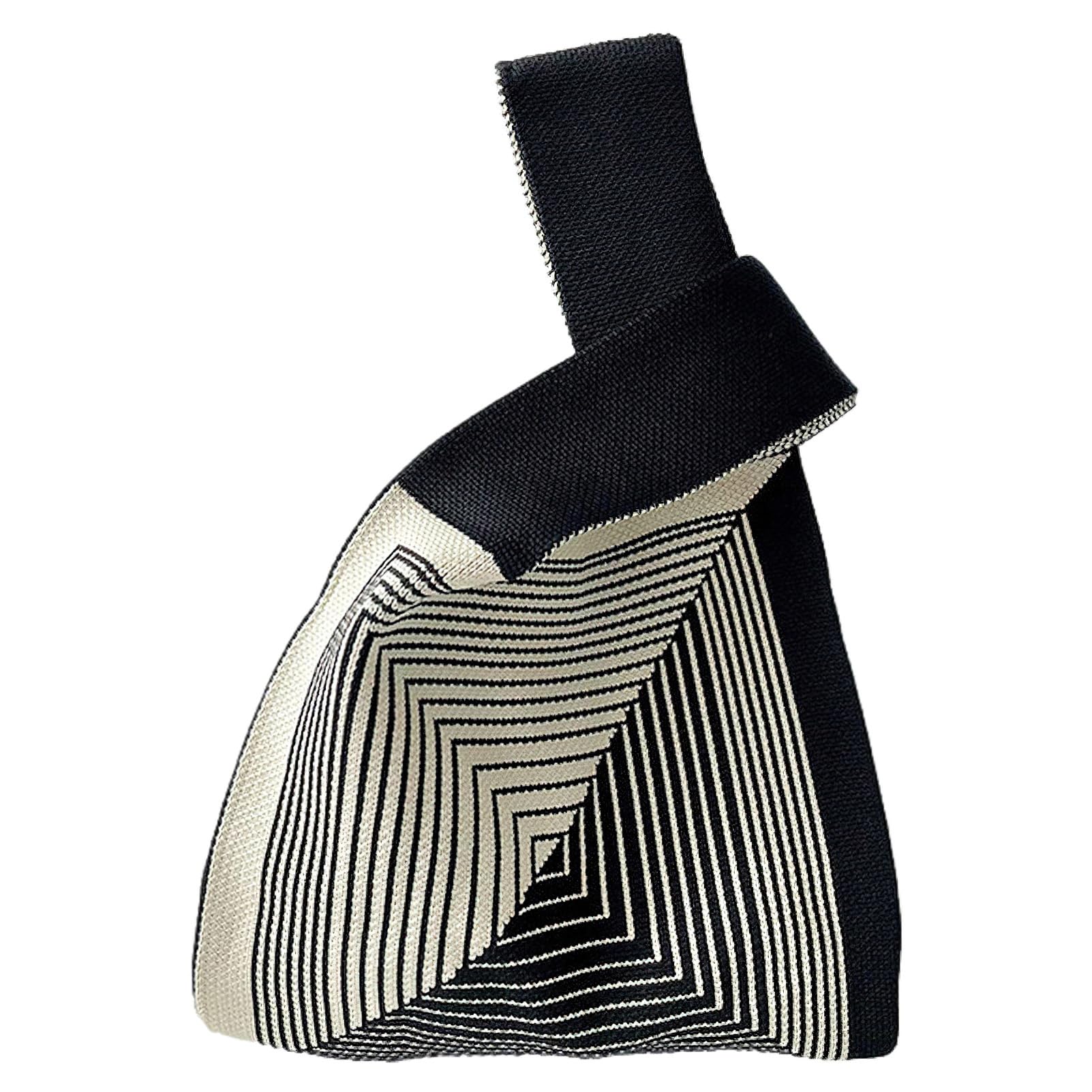 Small Wrist Knot Bag for Women Knitted Purse