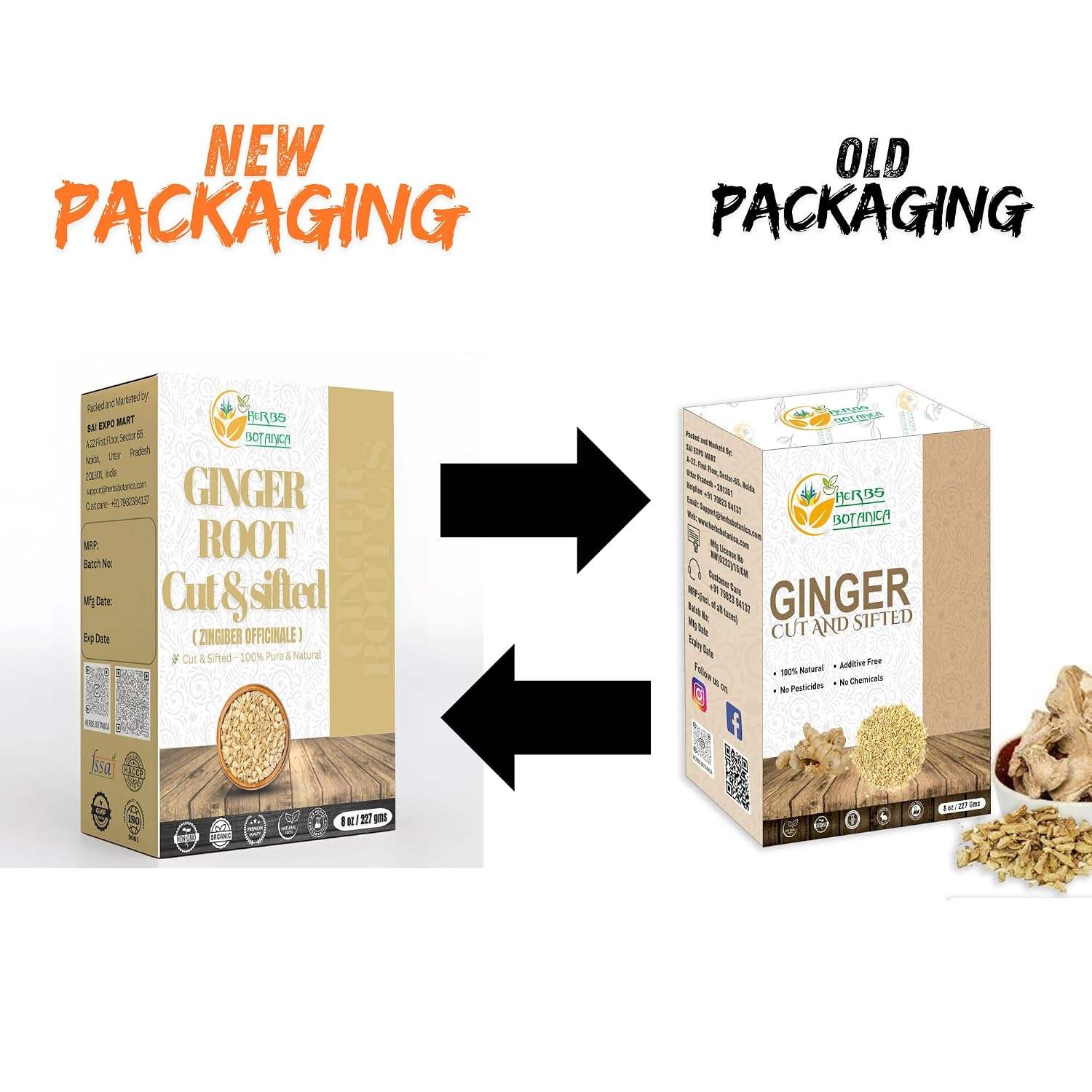Herbs Botanica Dried Ginger Root Cut And Sifted for Teas, Tinctures and Infused oils. | Flavour India Spice, Food Grade, Non Irradiated, NON GMO | 1/2 Lb or 8 oz - Image 3