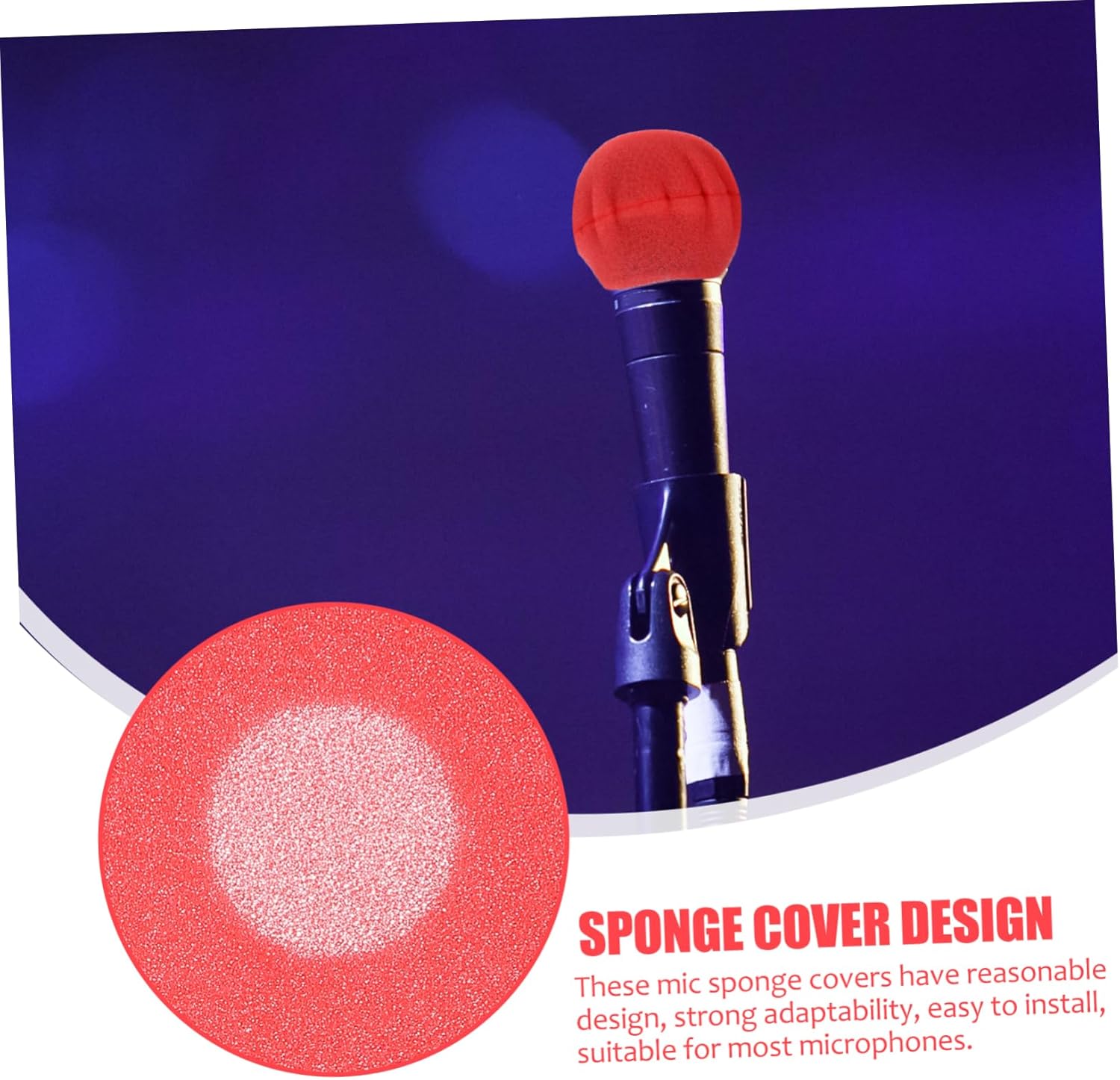 400pcs Disposable Microphone Sponge Covers for Ktv and Handheld Mics Thick Breathable Design Fit for Karaoke Recording and Stage Performance