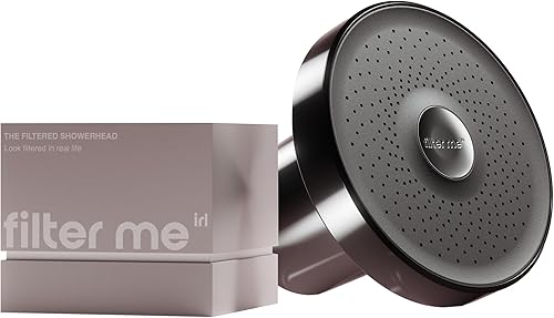 Filter Me IRL Cabezal de ducha filtrado negro - Cabezal de ducha de alta presión con filtración avanzada de agua - Elimina el cloro y las impurezas