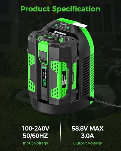 Miniatura 2 de Repuesto para cargador de batería EGO 56V compatible con batería EGO 56V BA1400T BA2242T BA2800T BA3360T - para EGO Power+ CH3200 CH5500 CH2800D