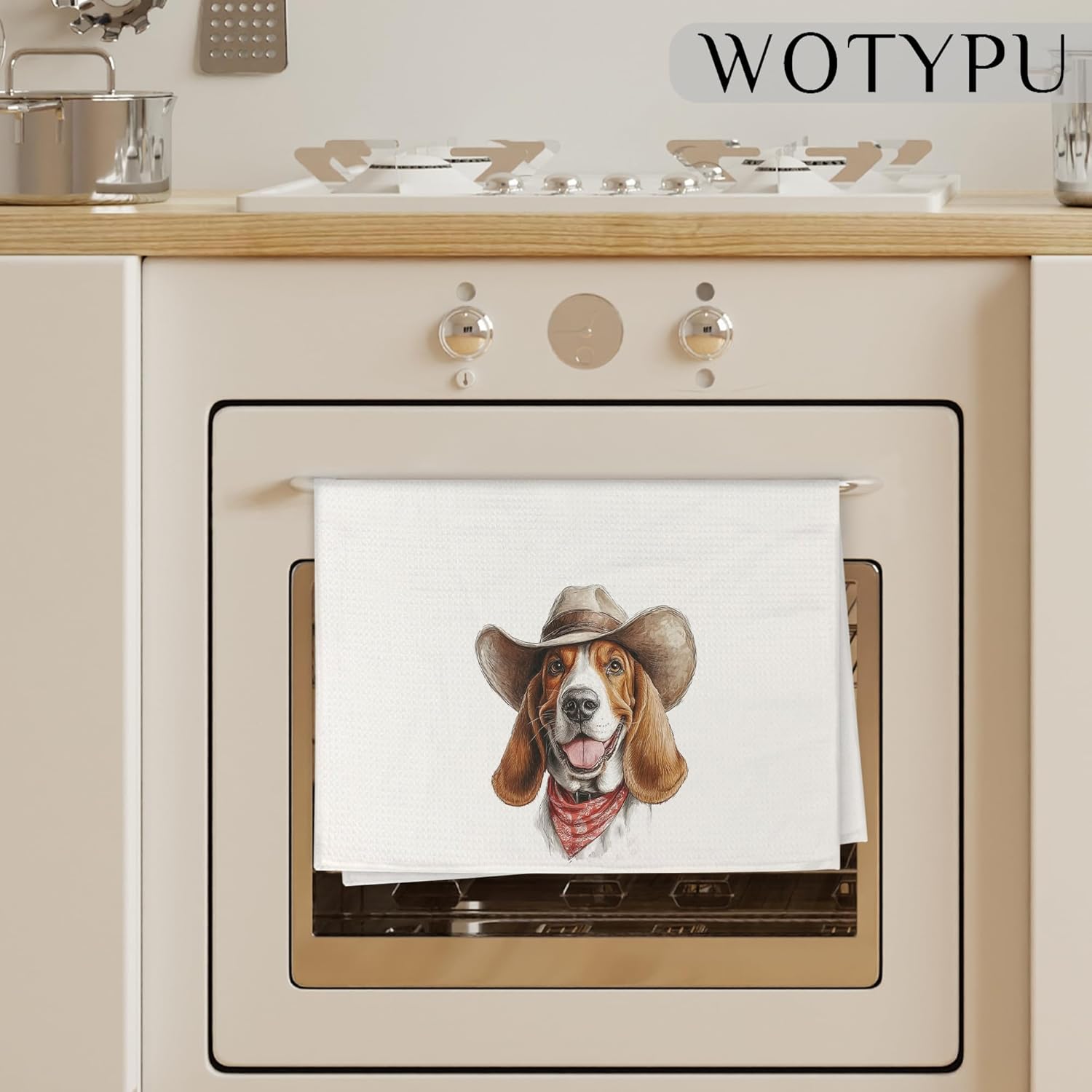 Basset Hound Gifts Kitchen Towels, Basset Hound Gifts for Women Dish Tea Towel for Kitchen Decor, Dog Gifts Hand Towels for Bathroom Decor, 16X24 Inch - Image 3