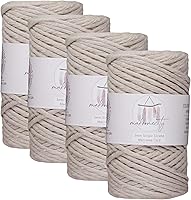 Vista 64 de Makromecity, Cordón de macramé de un solo hilo de 3 mm x 100 yardas (300 pies) Hilo de algodón azul marino de 3 mm de un solo hilo para arte