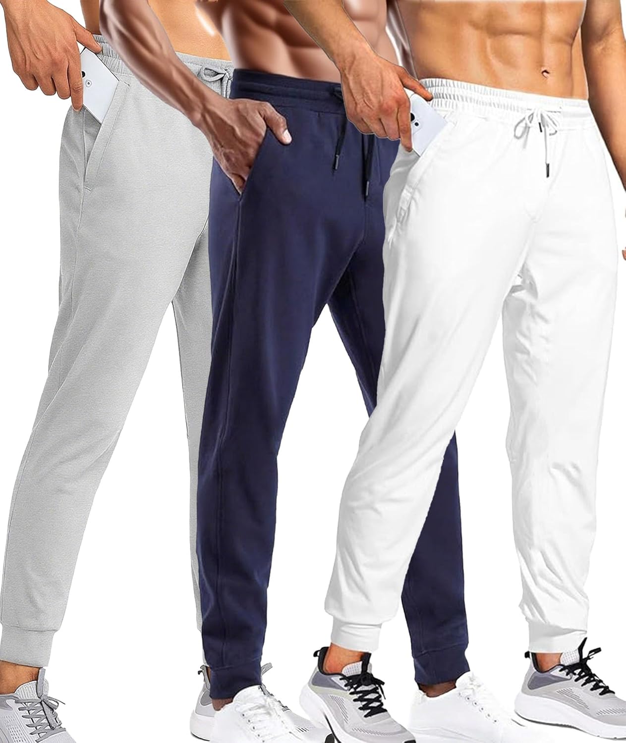 Men's Sweatpants Workout Joggers Gym Pants for Men Casual Lounge Track Pants with Pockets