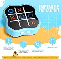 Vista 3 de Tic Tac Toe Game, 3-in-1 Electronic Handheld Games Console for Kids Memory Growth, Portable Puzzle Travel Games,Board Game for Kids and Adults