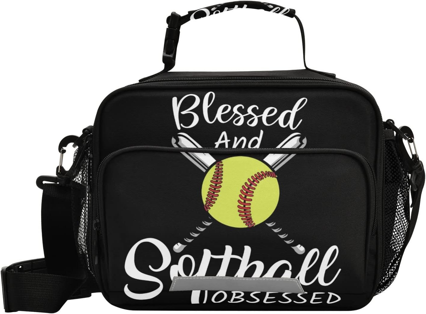 Softball Baseball Lunch Bag, Cooler Lunch Tote Box Insulated Lunch Bags Food Container for Men Women Kids