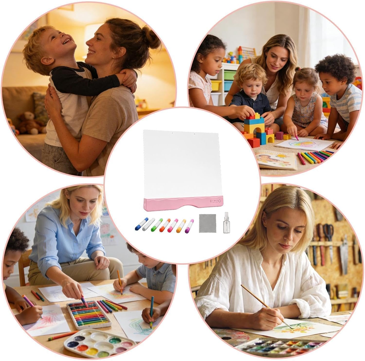 LED Drawing Board - Rechargeable Kids Writing Pad, Light and Tablet Use image 5
