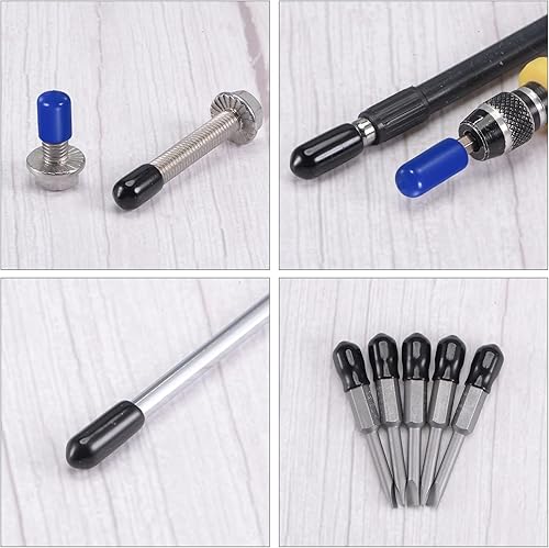 Miniatura 5 de MECCANIXITY 200 tapas de goma para extremos de goma, 0.079 in, protector de rosca de tornillo de vinilo, tapas de vacío redondas de PVC para tubería