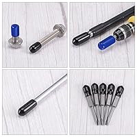 Vista 5 de MECCANIXITY 50 tapas de goma para extremos de 516 pulgadas, protector de rosca de vinilo redondo de PVC para tubería de tornillo, color azul