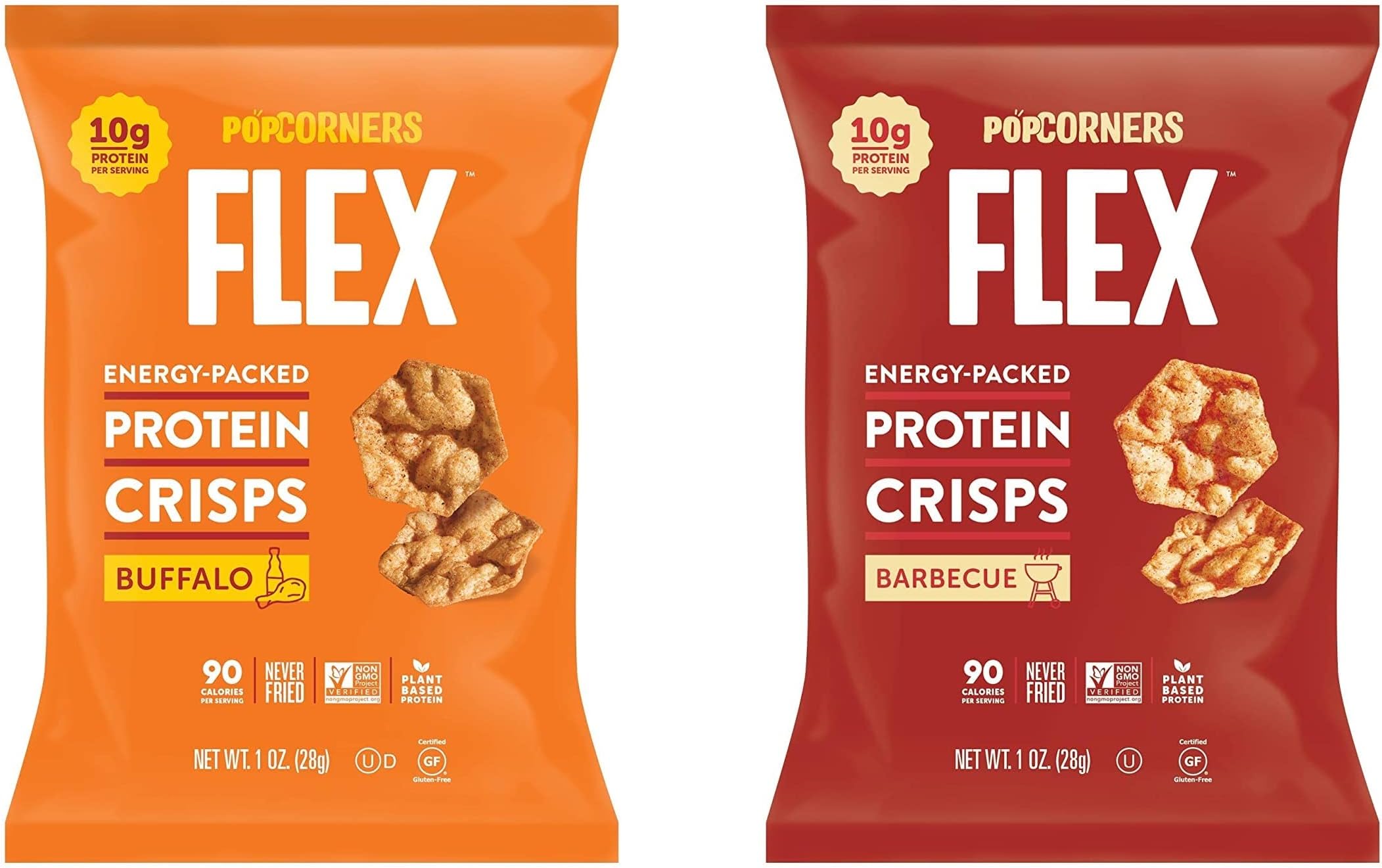 Popcorners Flex Protein Chips Variety Pack, Plant-Based Protein, Gluten Free,