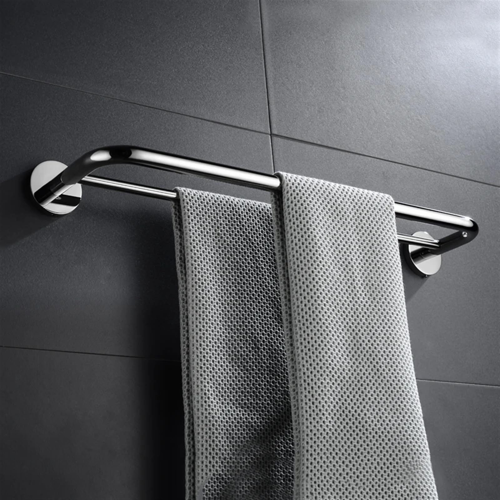 Toallero Double Towel Bar 24'' Stainless Steel Bath Towel Rack For Bathroom, SUS304 Chrome Towel Holder Wall Mount para BañO Y Cocina(1 PCS)