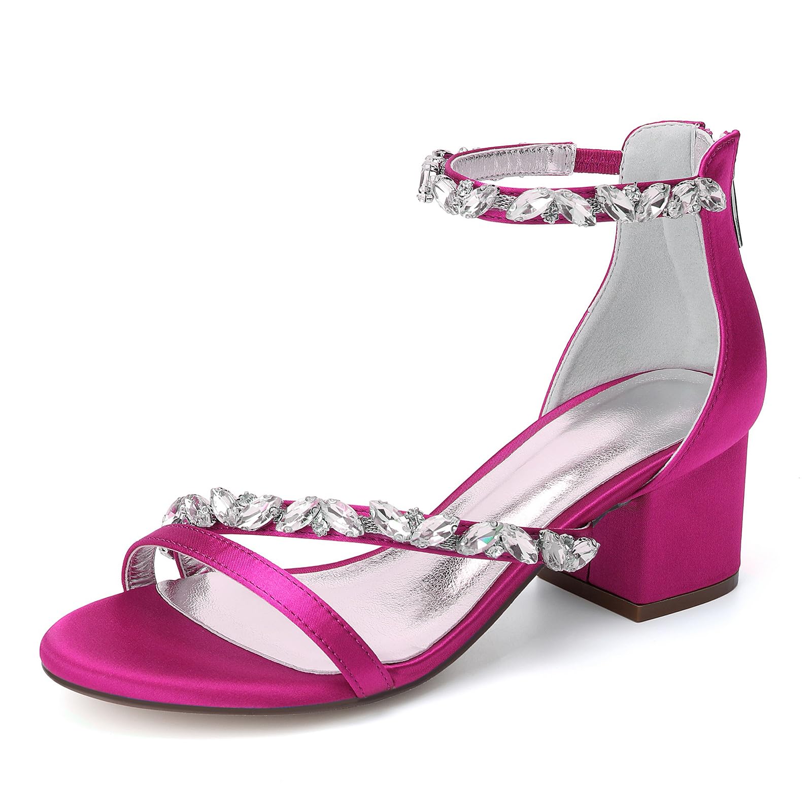 Chaussure de mariée bout ouvert 5.5cm talon satiné - 7