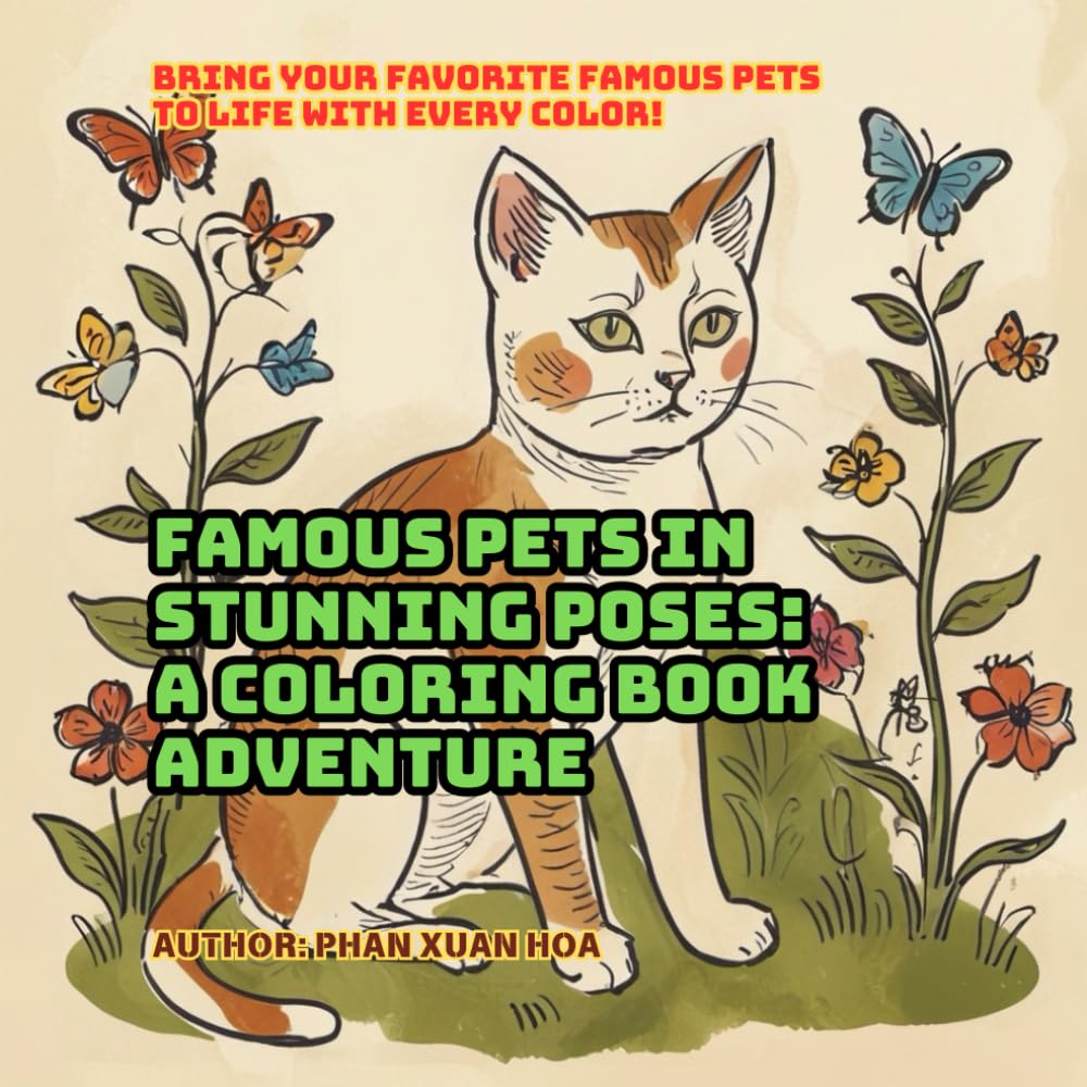 Livre de coloriage animaux célèbres idée cadeau pour passionnés d'art
