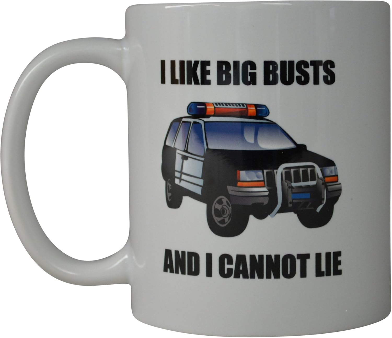 Rogue River Tactical Coffee Mug I Like Big Busts Cop Car Novelty Cup Great Gift Idea For Police Officer Law Enforcement PD (Busts) - Image 2