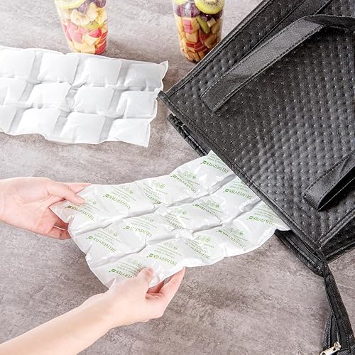 Miniatura 5 de Restaurantware Delivery Tek - Hojas de hielo de 11.4 x 7.7 pulgadas, 10 paquetes fríos duraderos, diseño fácil de usar, a prueba de fugas, bolsas de