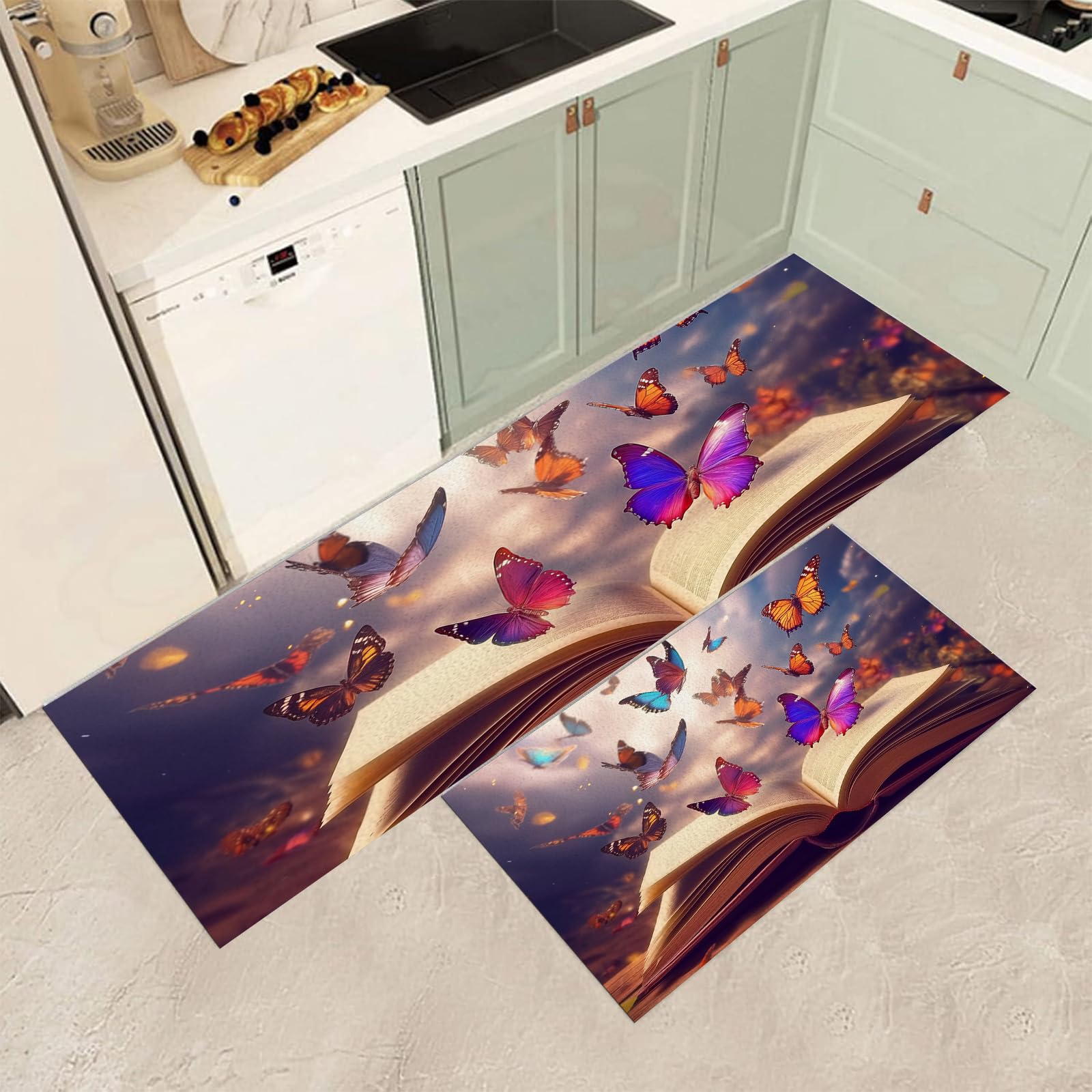 Tapis de cuisine lavable 50x150 et 50x80 cm pour chambre et couloir moderne