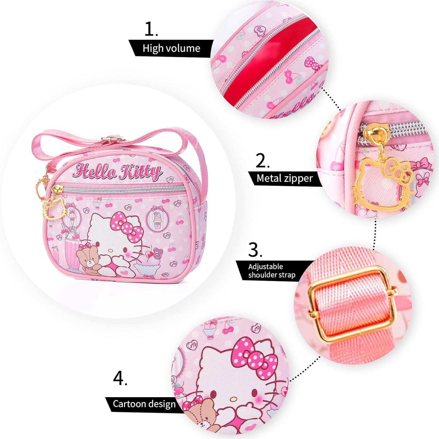 Cute Crossbody Purse | Mini Soft PU Leather Messenger Shoulder Bags | Lovely Gift for Her | A-g-e-s 3-6 - Image 4